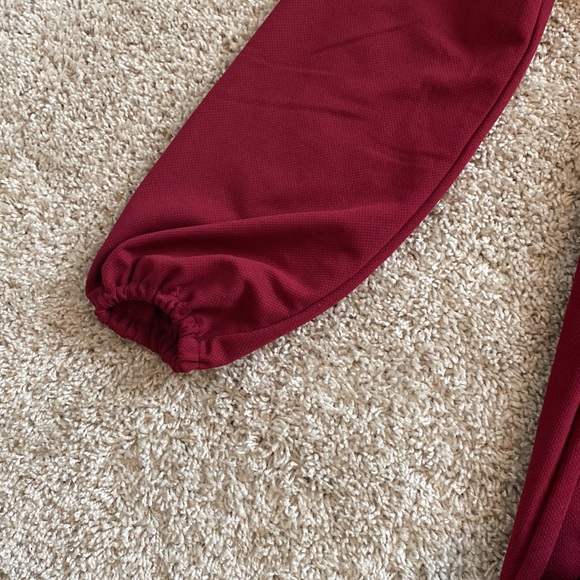 Burgundy Dress with tie - Picture 2 of 3